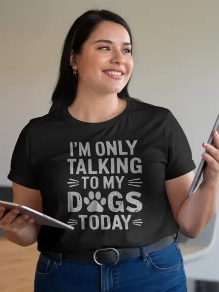 Talking To My Dogs Shirt, Funny Dog Lover T-Shirt, Dog Mom Tee