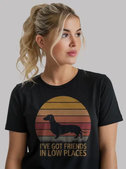 Dachshund Low Places Shirt, Funny Wiener Dog Shirt, Retro Dachshund Tee