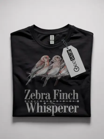 Zebra finch shirt, funny birdkeeper tshirt, black pet finch tee, bird mom bird dad gift