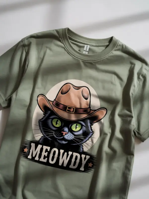 Military green bombay cat meowdy shirt – pet cat tee for men and women