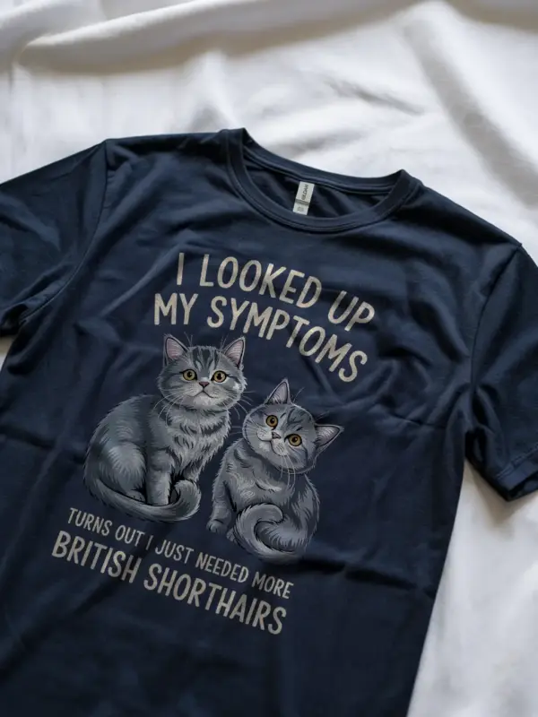 Navy british shorthair symptoms shirt – british shorthair lover tee