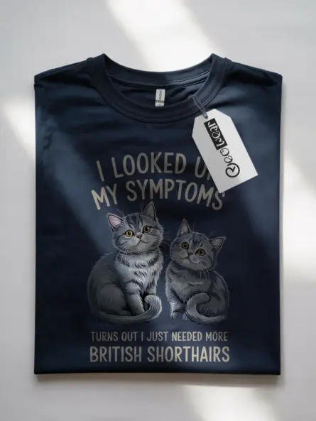 Navy british shorthair symptoms shirt – british shorthair lover tee