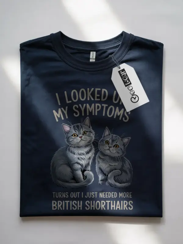 Navy british shorthair symptoms shirt – british shorthair lover tee