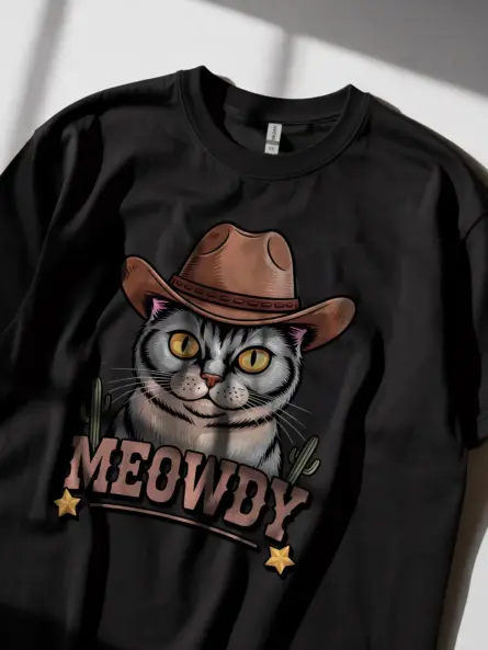 Black burmese cat meowdy shirt – pet cat tee for men and women