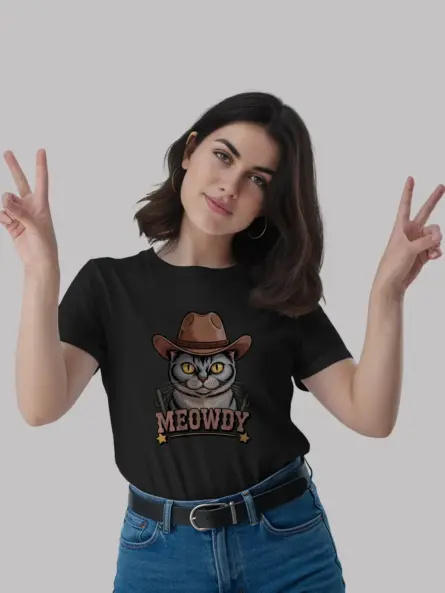 Black burmese cat meowdy shirt – pet cat tee for men and women