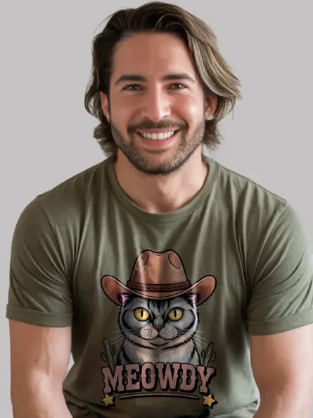 Military green burmese cat meowdy shirt – cute howdy cat t-shirt