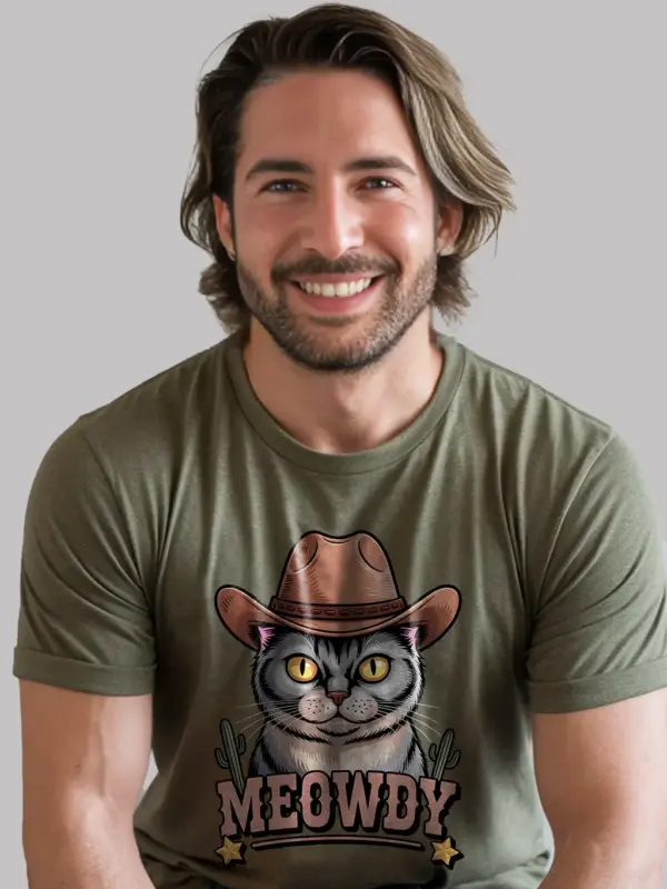 Military green burmese cat meowdy shirt – cute howdy cat t-shirt
