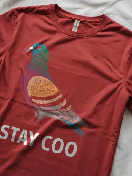 Red pigeon t-shirt – funny animal pun bird tee