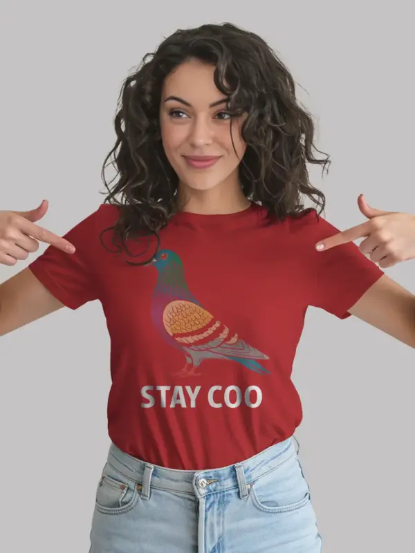 Red pigeon t-shirt – funny animal pun bird tee