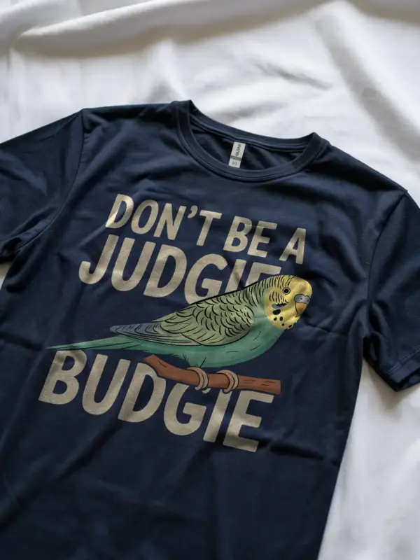 Don't be a judgie budgie shirt 4 Navy judgie budgie shirt – barred parakeet gift tee for bird mom dad
