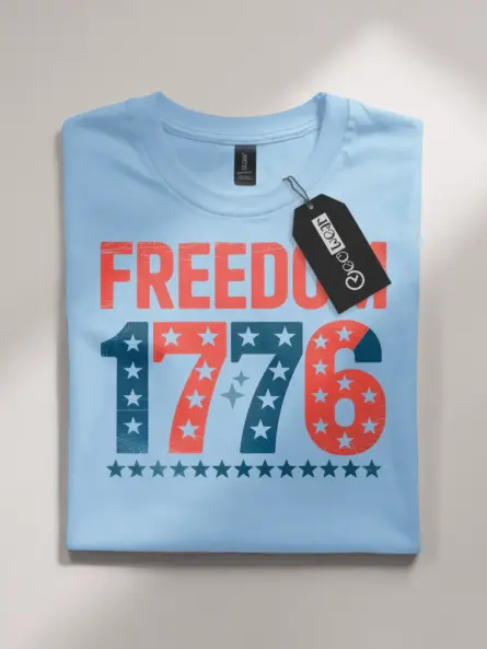 1776 shirt, 4th of july shirt, light blue america shirt, vintage freedom t-shirt, merica shirt
