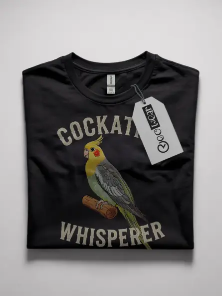 Funny cockatiel shirt, pet graphic tee, black parrot lover top, cockatiel whisperer shirt