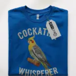 Funny cockatiel shirt, royal blue parrot gift shirt, cockatiel whisperer tee, bird clothing top