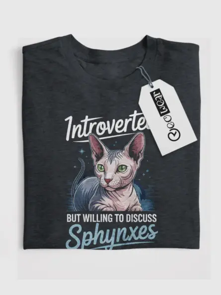 Dark heather sphynx cat shirt – funny sphynx lover gift