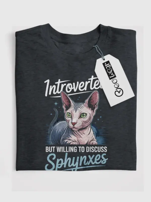 Dark heather sphynx cat shirt – funny sphynx lover gift