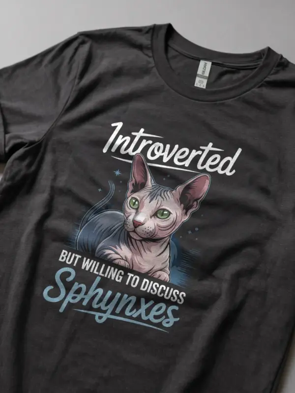 Dark heather sphynx cat shirt – funny sphynx lover gift