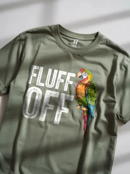Harlequin Macaw Shirt, Cute Pet Bird T-shirt, military green parrot tee, Hybrid Macaw Mom Tee