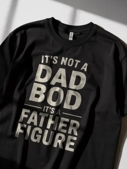 It's not a dad bod it's a father figure t-shirt in black – funny dad shirt, dad bod t-shirt