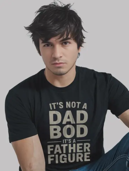 It's not a dad bod it's a father figure t-shirt in black – funny dad shirt, dad bod t-shirt