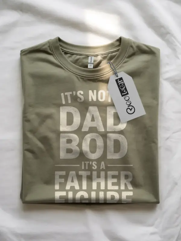 It's not a dad bod it's a father figure t-shirt in military green – t-shirt for dad, father's day gift