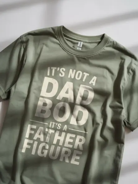 It's not a dad bod it's a father figure t-shirt in military green – t-shirt for dad, father's day gift