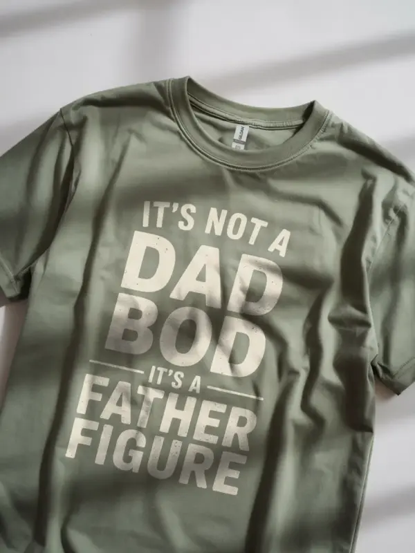 It's not a dad bod it's a father figure t-shirt in military green – t-shirt for dad, father's day gift