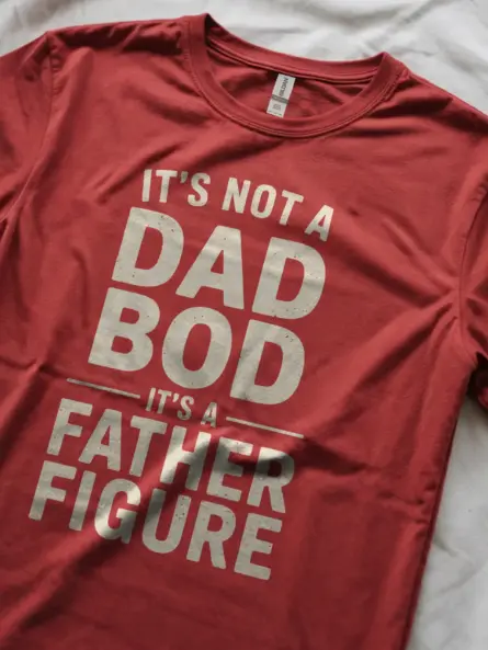 It's not a dad bod it's a father figure t-shirt in red – dad bod tee, gift for dads