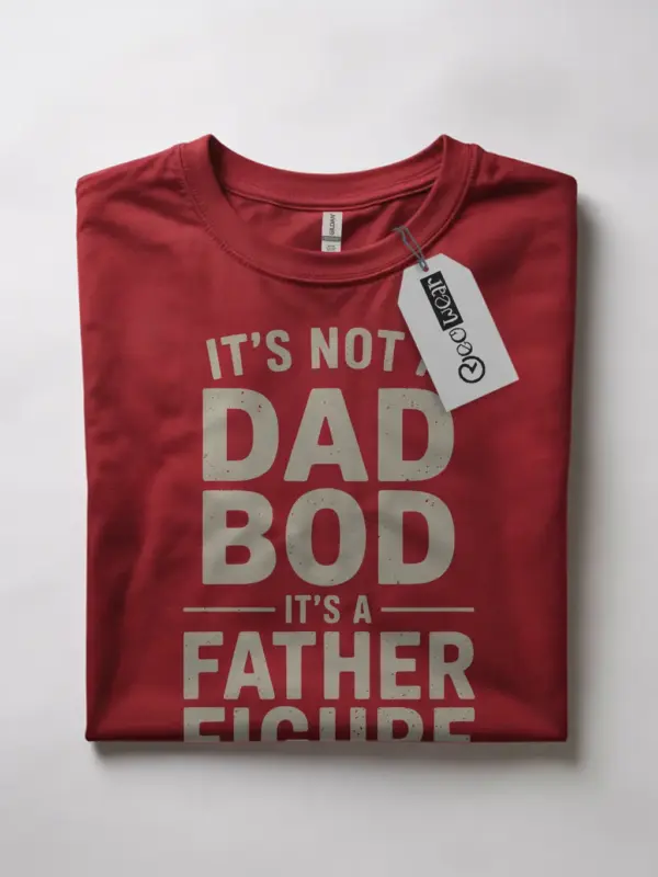 It's not a dad bod it's a father figure t-shirt in red – dad bod tee, gift for dads