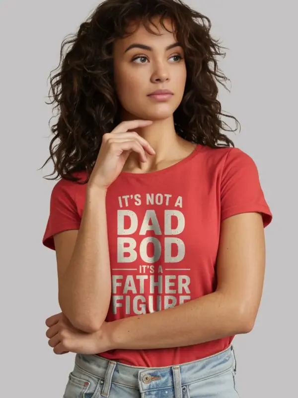 It's not a dad bod it's a father figure t-shirt in red – dad bod tee, gift for dads