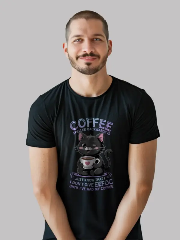 Just know that i don’t give eeffoc shirt in black – funny coffee shirt with cat