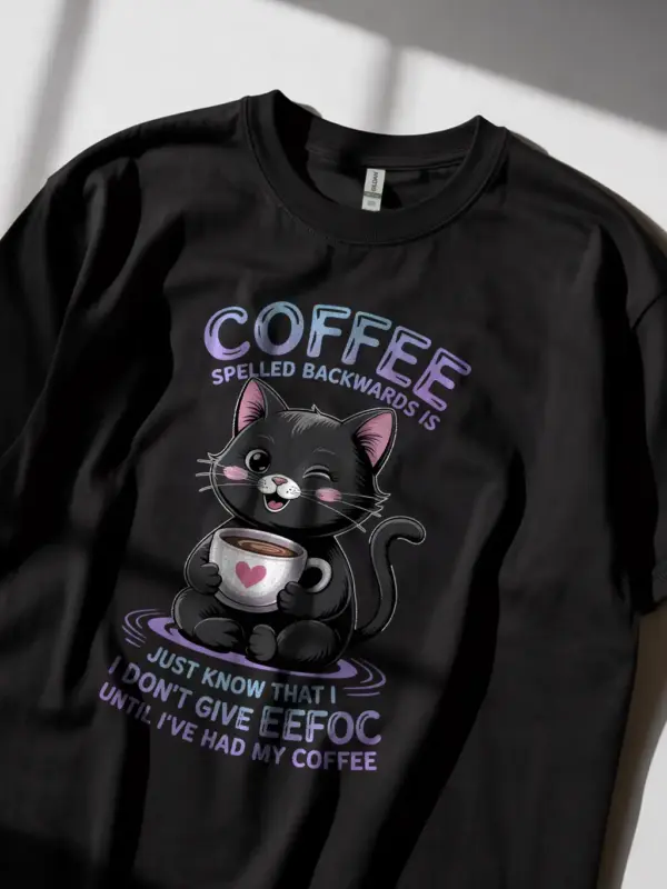 Just know that i don’t give eeffoc shirt in black – funny coffee shirt with cat