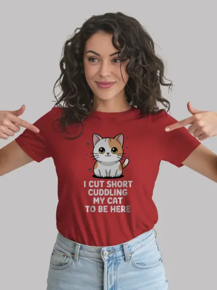 Red kawaii cat shirt – kawaii lover t-shirt