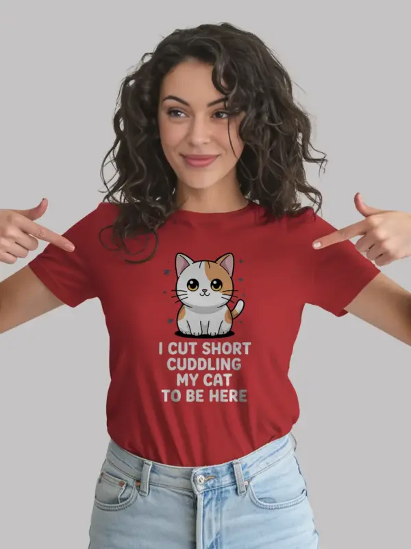 Red kawaii cat shirt – kawaii lover t-shirt