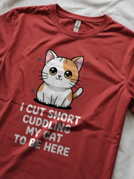 Red kawaii cat shirt – kawaii lover t-shirt