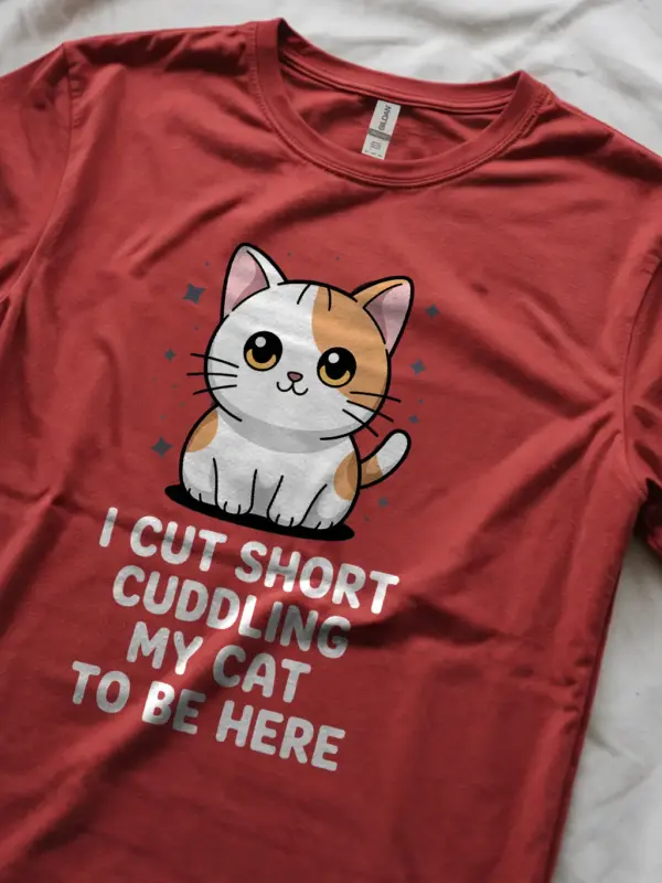 Red kawaii cat shirt – kawaii lover t-shirt