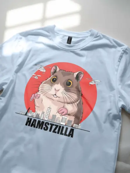 Hamsterzilla shirt - light blue