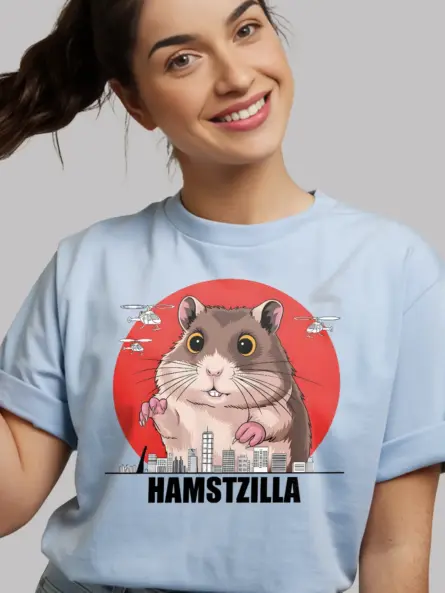 Hamsterzilla shirt - light blue