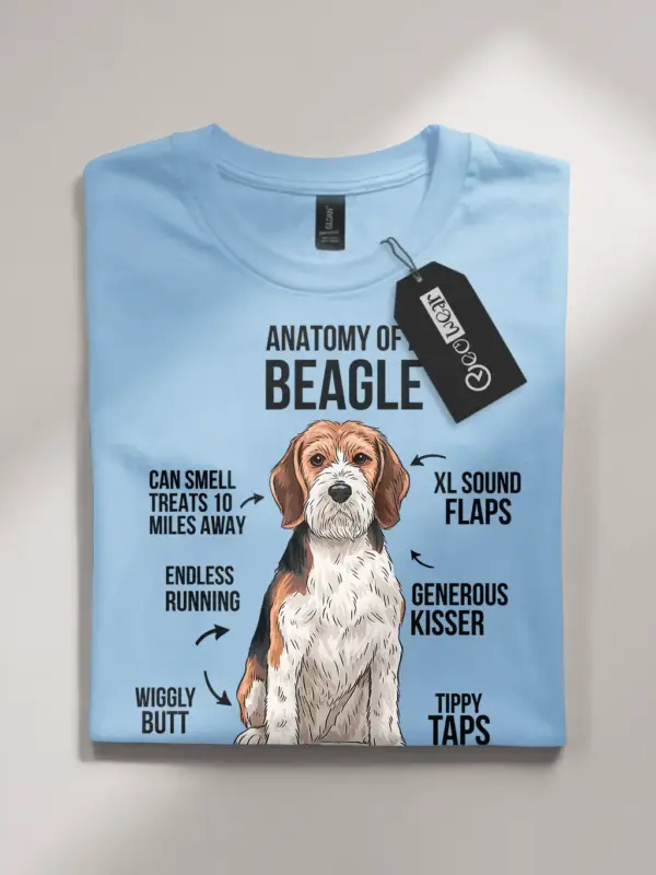Light blue funny beagle dog shirt for pet lovers