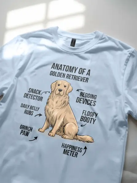 Anatomy of a golden retriever shirt - image 2