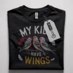 My kids have wings finch shirt in black – funny bird mom tshirt, finch shirt gift