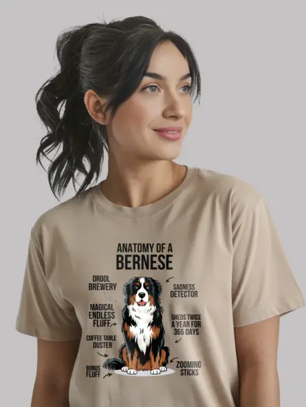 Bernese mountain dog t-shirt – ultimate funny infographic design in natural