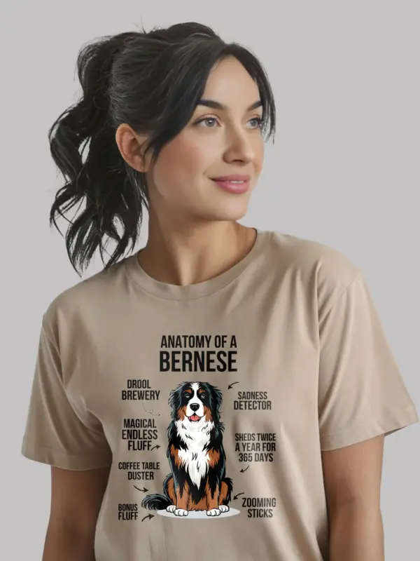 Bernese mountain dog t-shirt – ultimate funny infographic design in natural