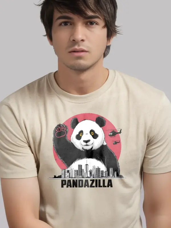 Pandazilla giant panda shirt natural color