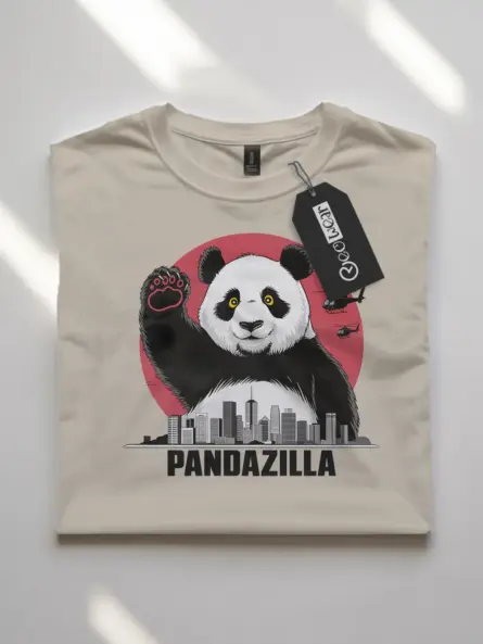 Pandazilla giant panda shirt natural color