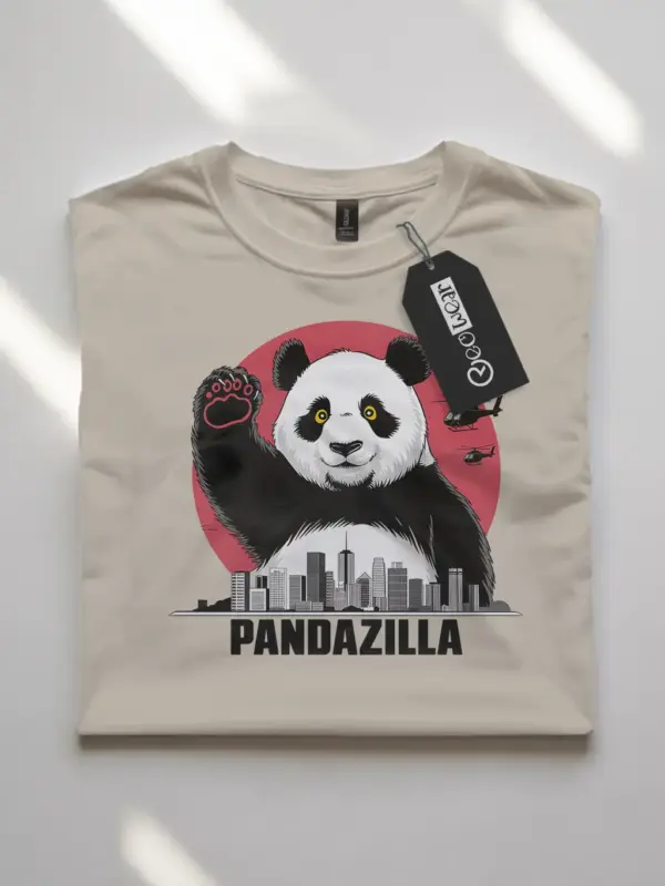 Pandazilla giant panda shirt natural color