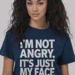 Grumpy face shirt, funny angry expression tee, sarcastic t-shirt