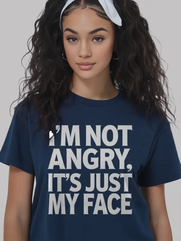 Grumpy face shirt, funny angry expression tee, sarcastic t-shirt