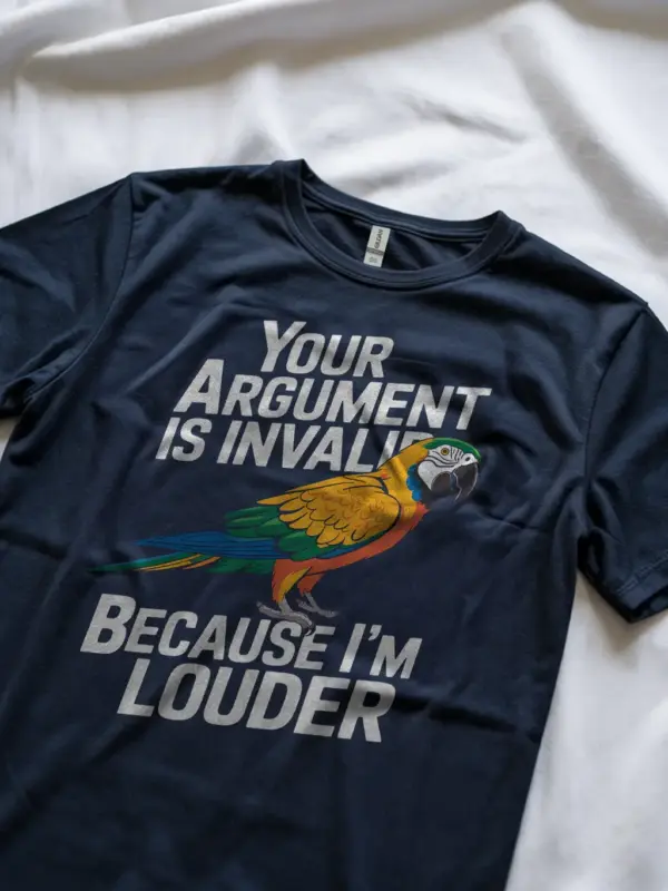 Navy loud macaw shirt – cute pet bird t-shirt, macaw dad top
