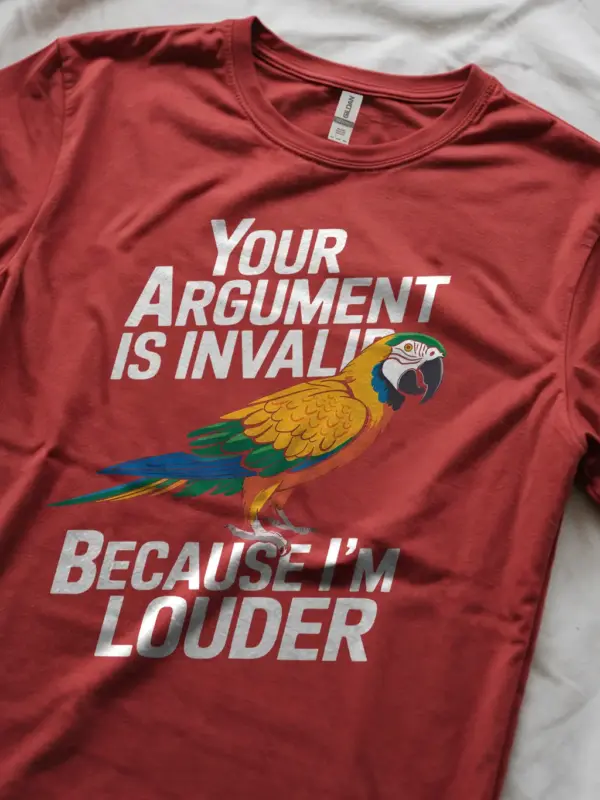 Red macaw shirt – hybrid macaw mom tee, funny bird tee