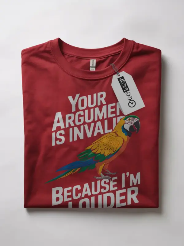 Red macaw shirt – hybrid macaw mom tee, funny bird tee